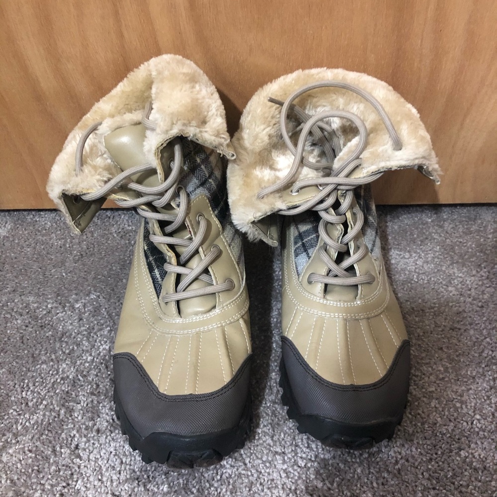 ✨Lace Up Snow boots with flannel design